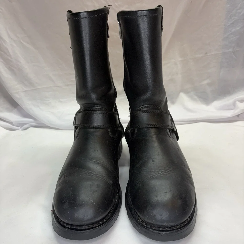 Harley Davidson Ransom Harness Boots Men US 11.5 Black Leather Motorcycle D91294